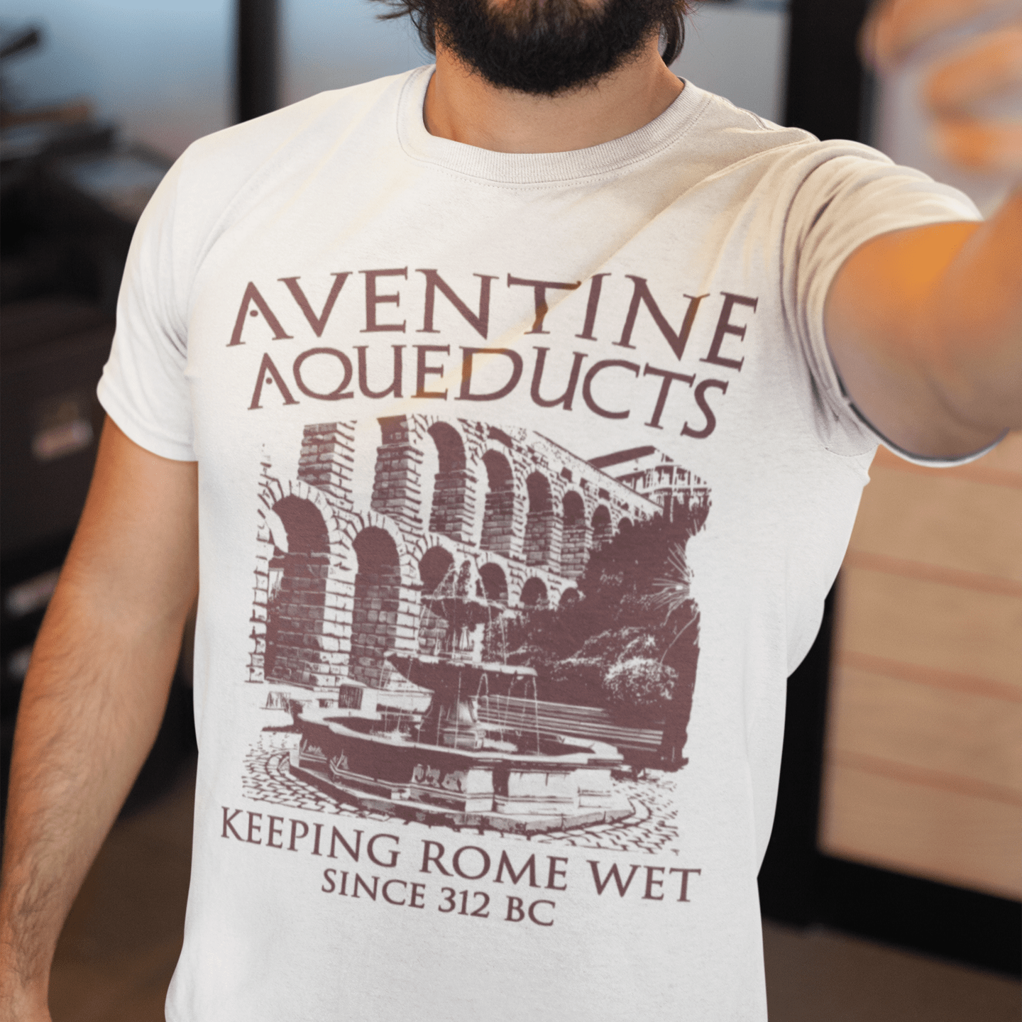 White / S Aventine Aqueducts - Funny Ancient Roman History T-Shirt