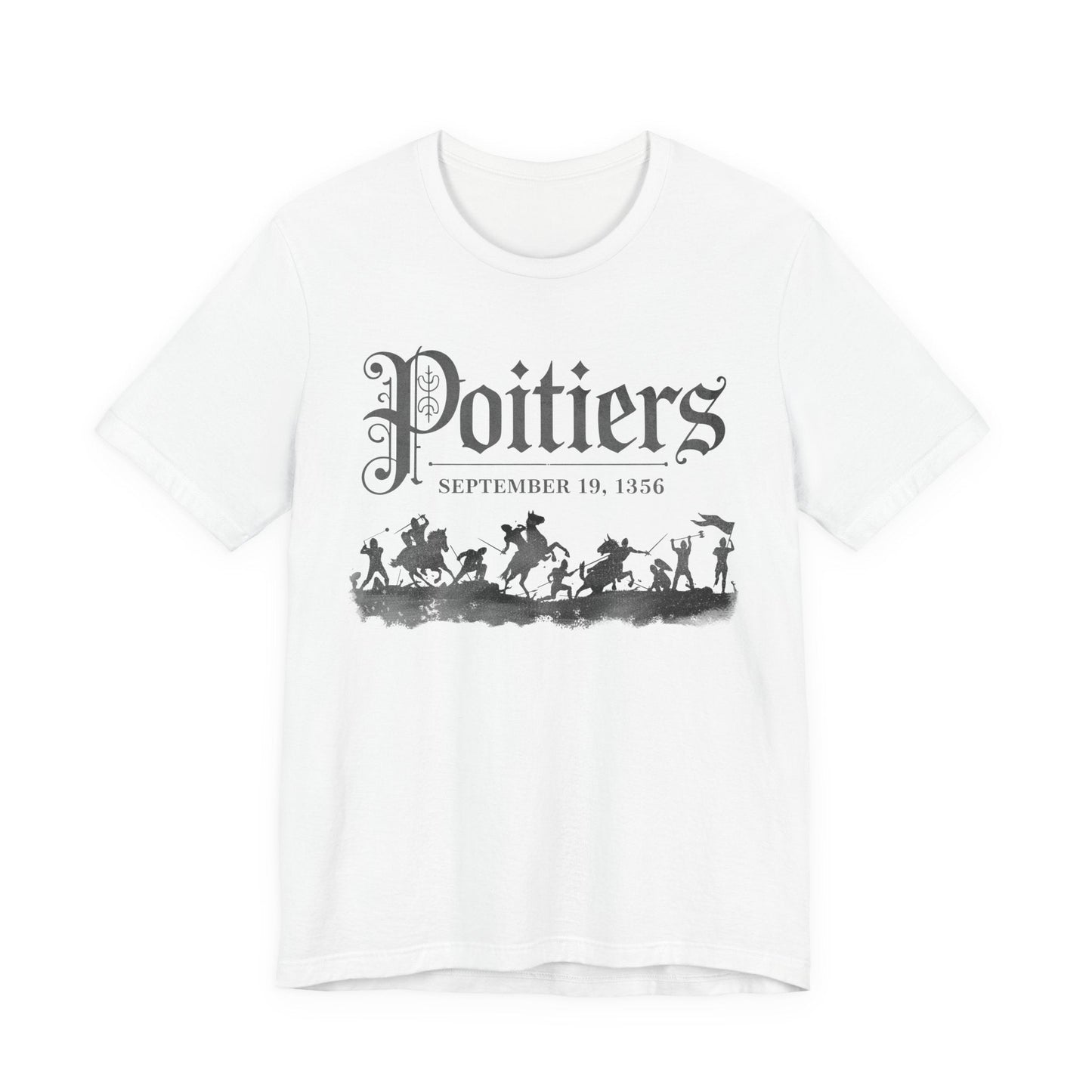 White / S Battle of Poitiers - Hundred Years' War T-Shirt