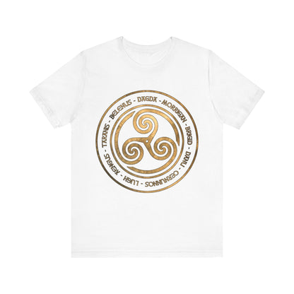 White / S Celtic Gods and Goddesses Triskelion Symbol T-Shirt