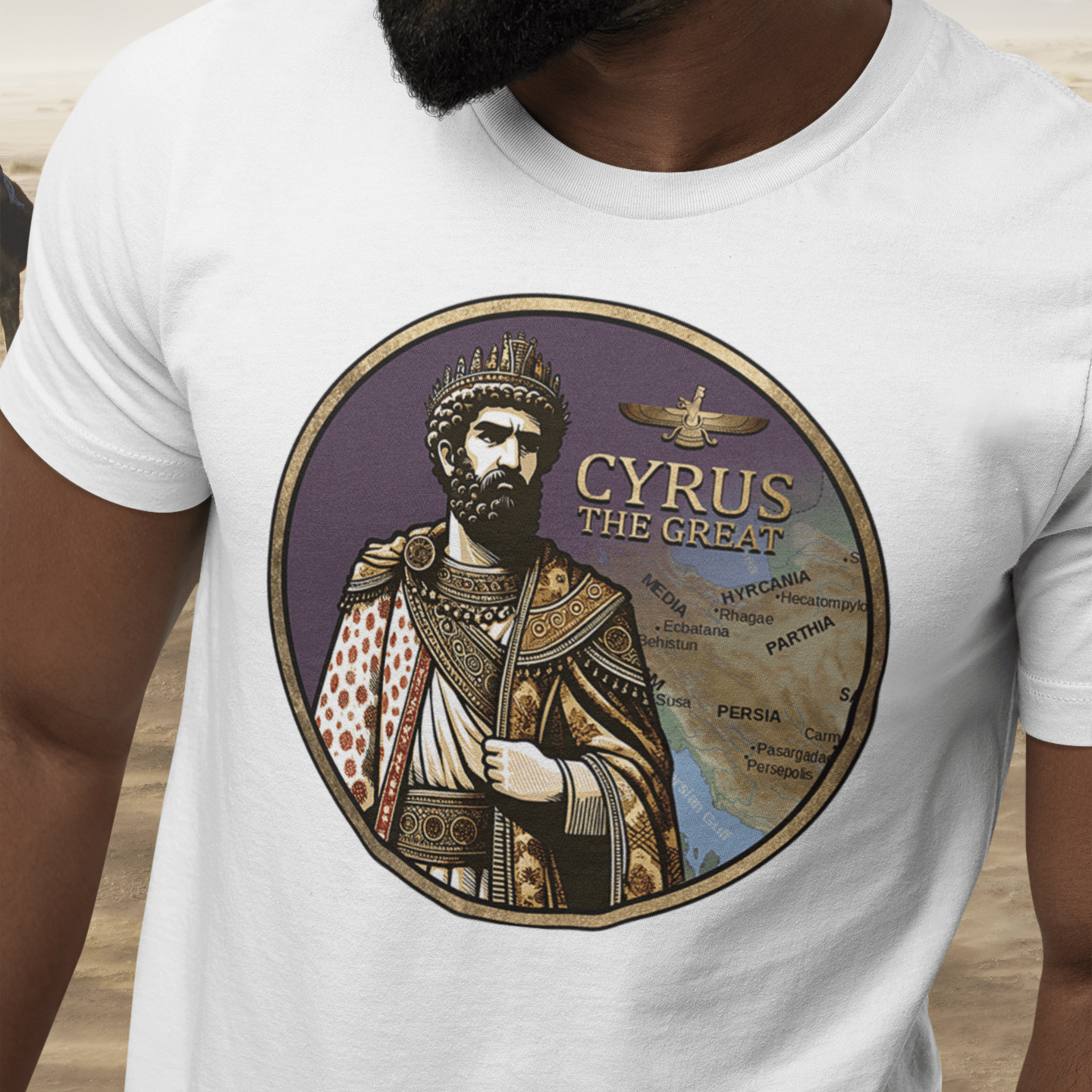 White / S Cyrus the Great - Achaemenid Persia T-Shirt