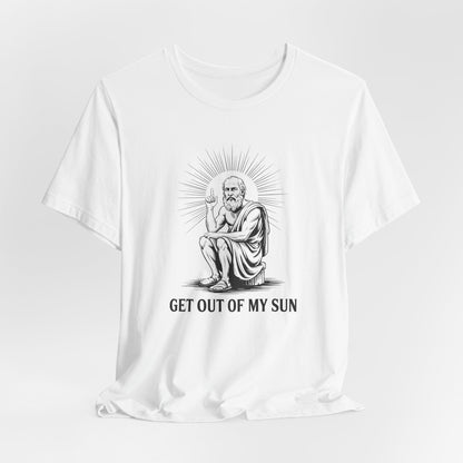White / S Diogenes - Get out of my Sun - Funny Philosophy T-Shirt