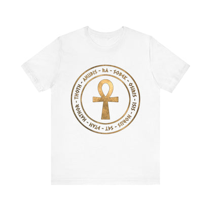 White / S Egyptian Gods the Ancient Gods of Egypt Ankh T-Shirt