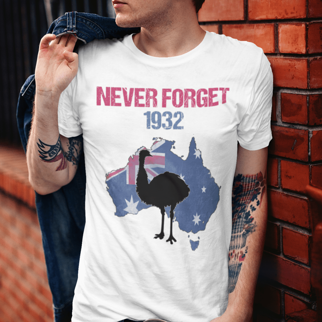 White / S Emu War 1932 - Never Forget T-Shirt