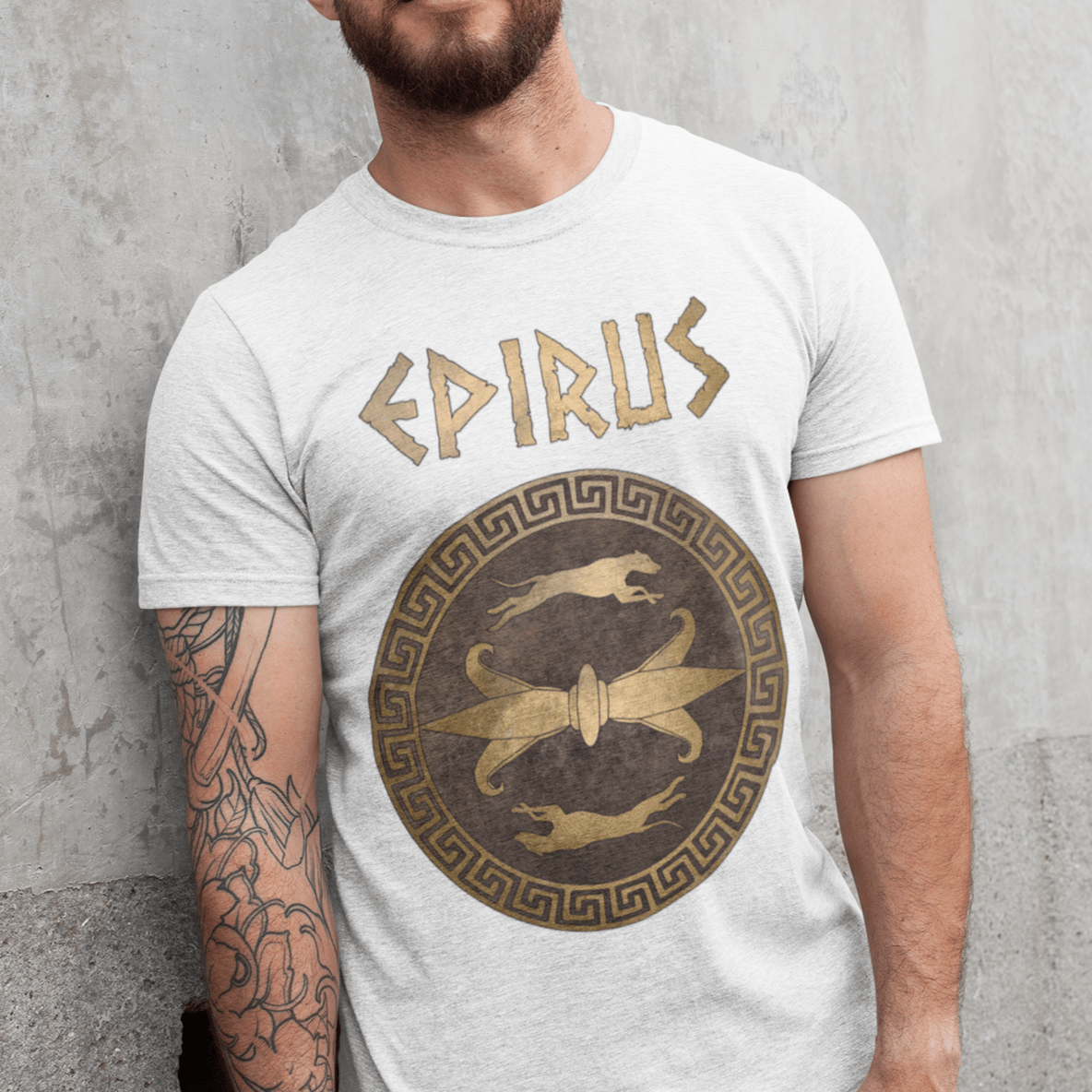 White / S Epirus Ancient Greece Pyrrhus of Epirus Symbol T-Shirt