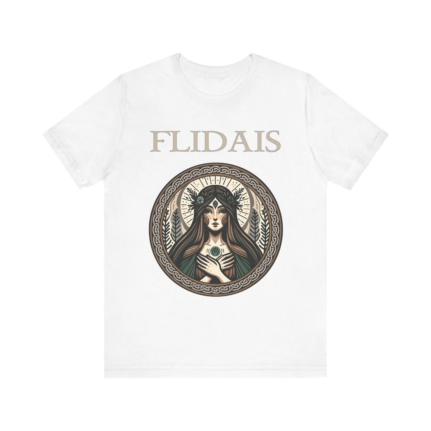 White / S Flidais Celtic Goddess T-Shirt