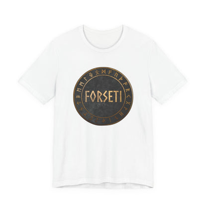 White / S Forseti Norse God T-Shirt