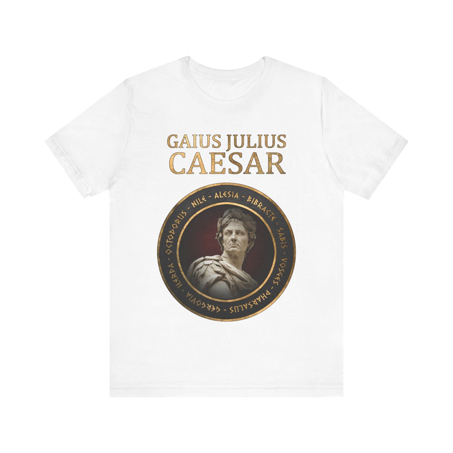 White / S Gaius Julius Caesar - Famous Battles T-Shirt