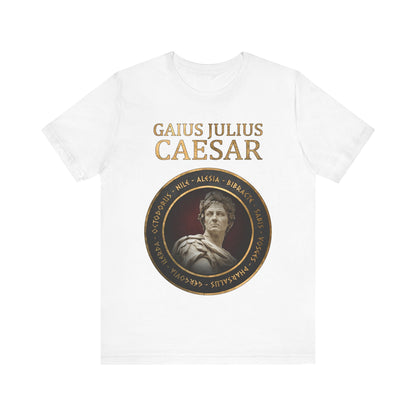White / S Gaius Julius Caesar - Famous Battles T-Shirt