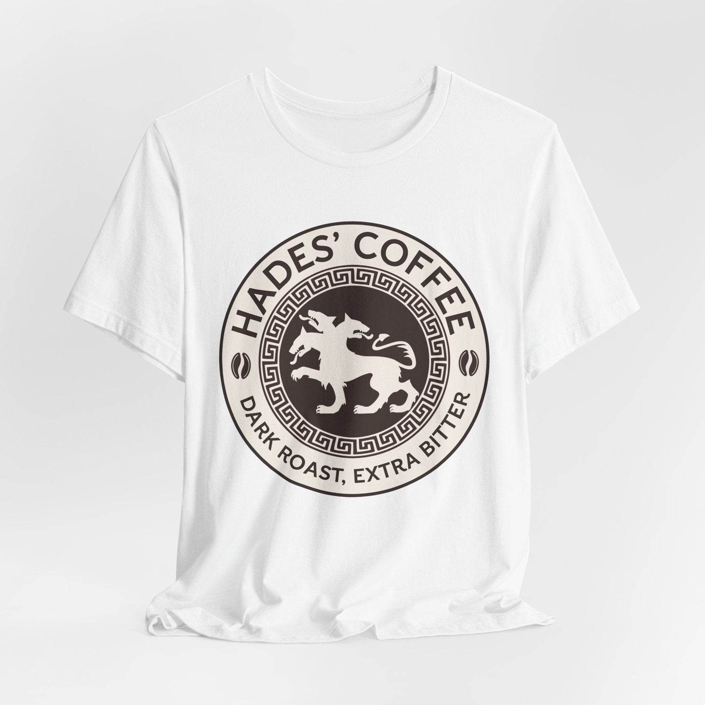 White / S Hades Coffee - Cerberus Logo T-Shirt