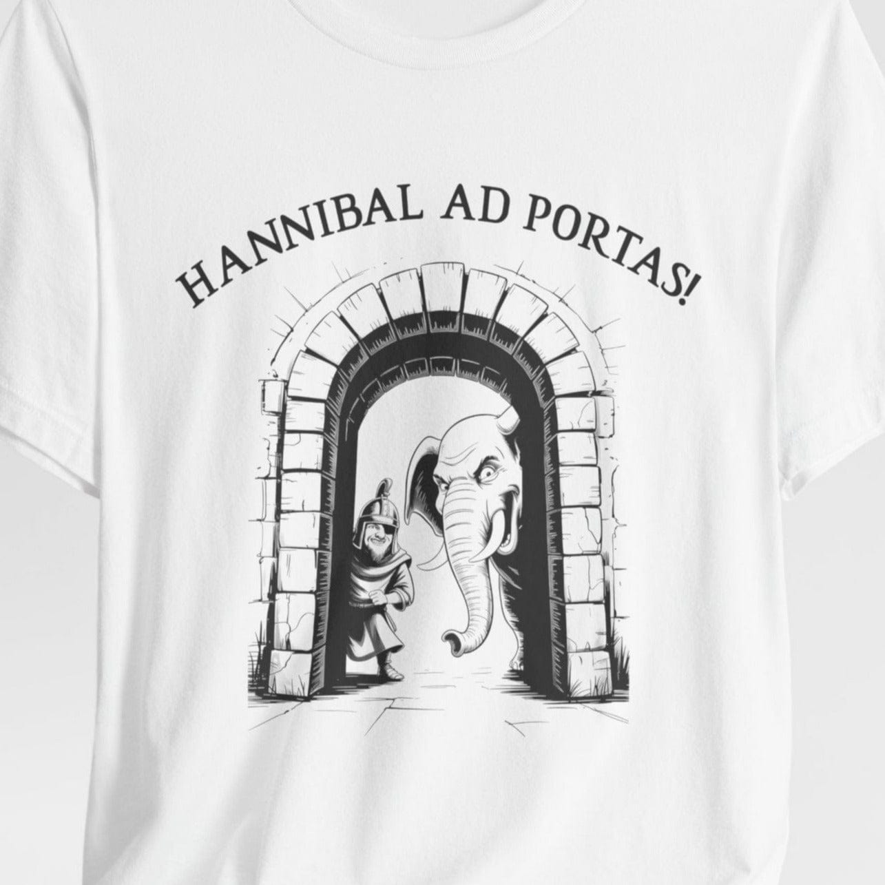White / S Hannibal Ad Portas! Roman Propaganda Cartoon T-Shirt