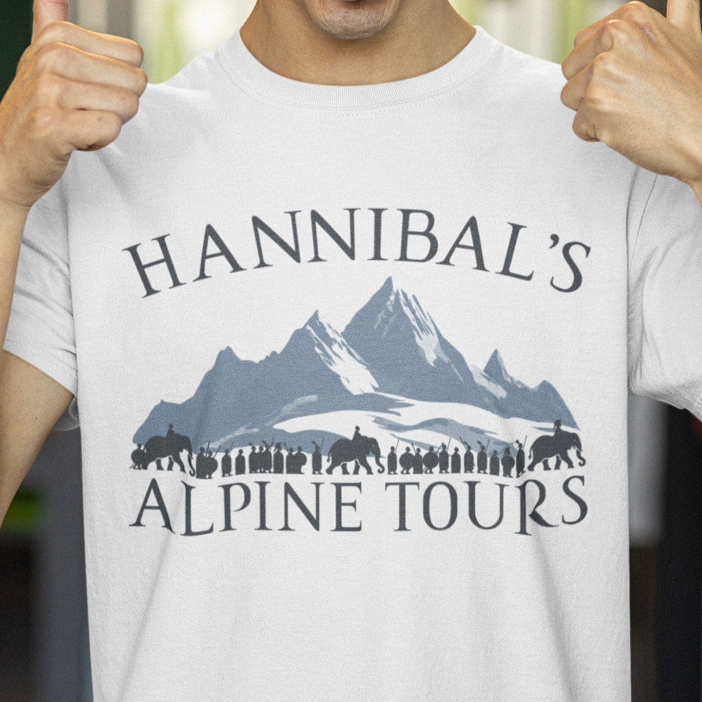 White / S Hannibal's Alpine Tours T-Shirt