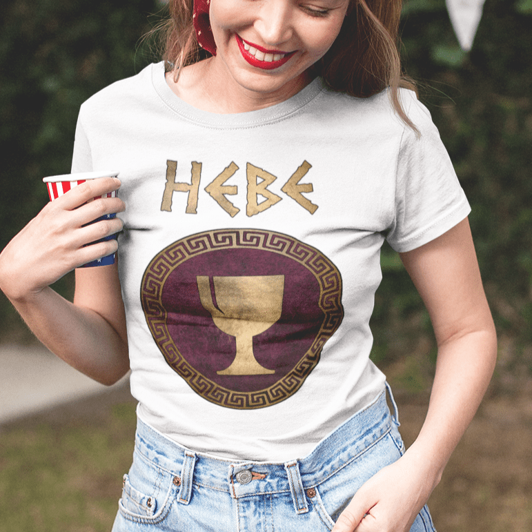 White / S Hebe Greek Goddess T-Shirt