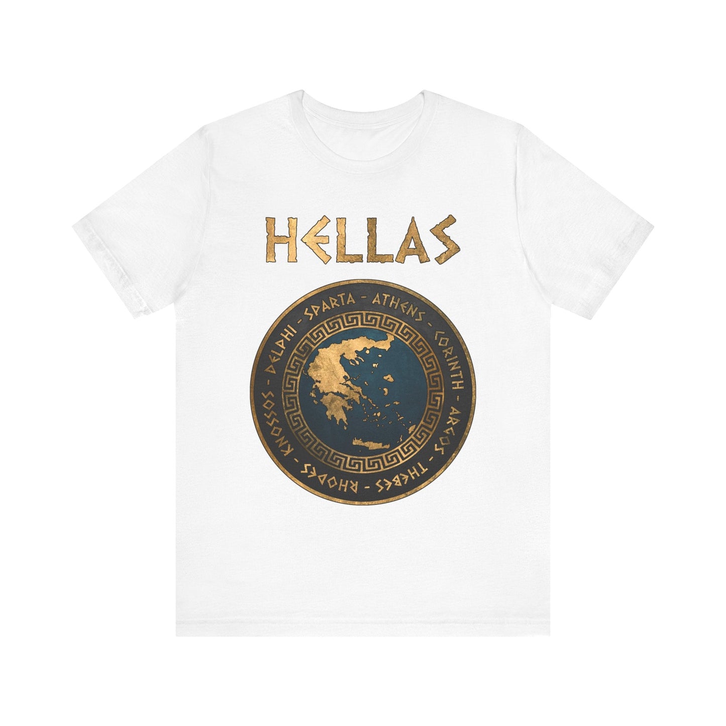 White / S Hellas Ancient Greek Polis - City-States of Ancient Greece T-shirt