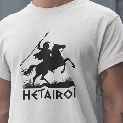 White / S Hetairoi Companion Cavalry T-Shirt