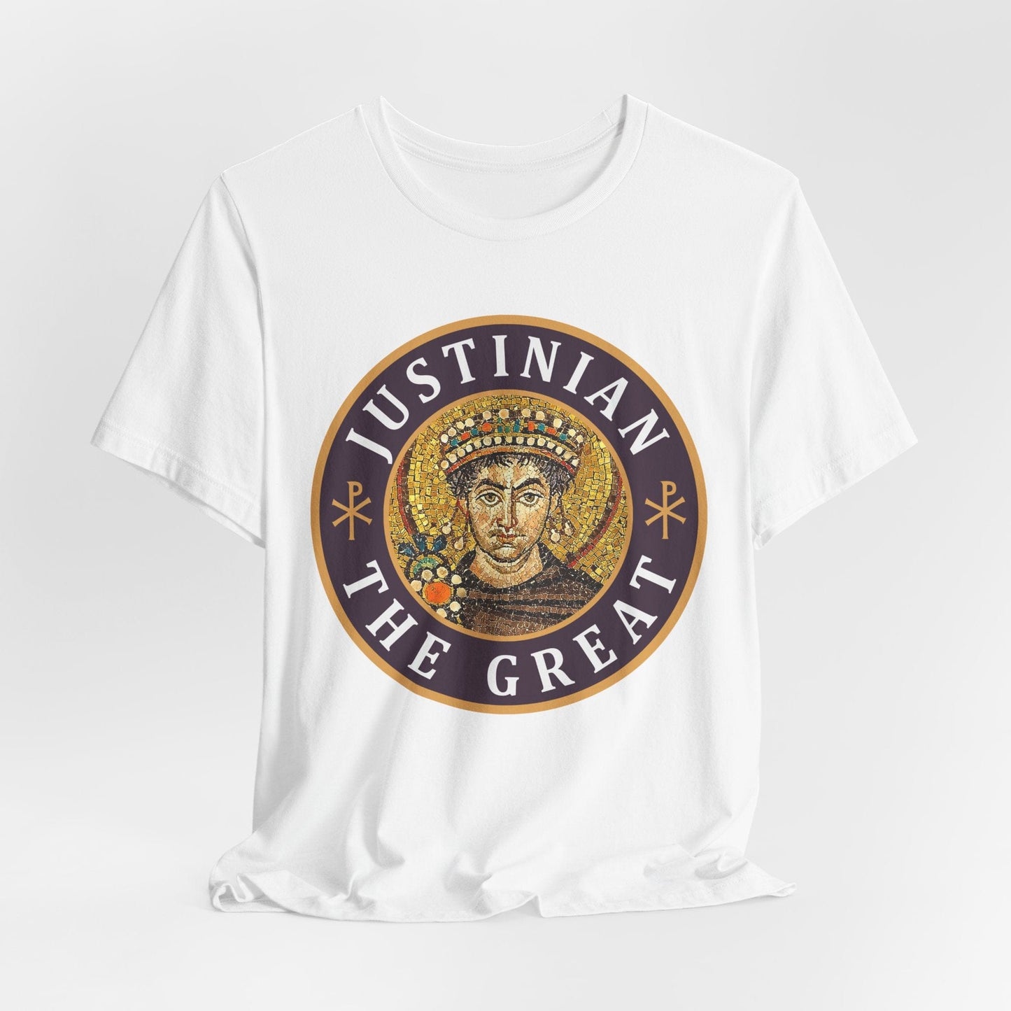 White / S Justinian the Great Byzantine Emperor T-Shirt