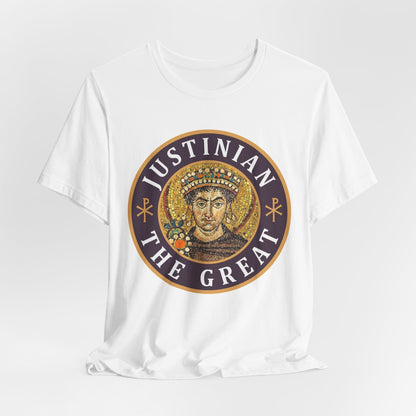 White / S Justinian the Great Byzantine Emperor T-Shirt