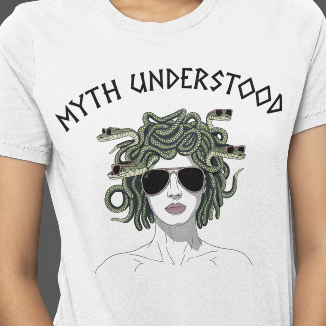 White / S Medusa Myth Understood  - Funny Greek Mythology T-Shirt