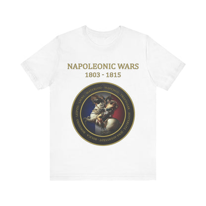 White / S Napoleonic Wars - Battles of Napoleon Bonaparte T-Shirt