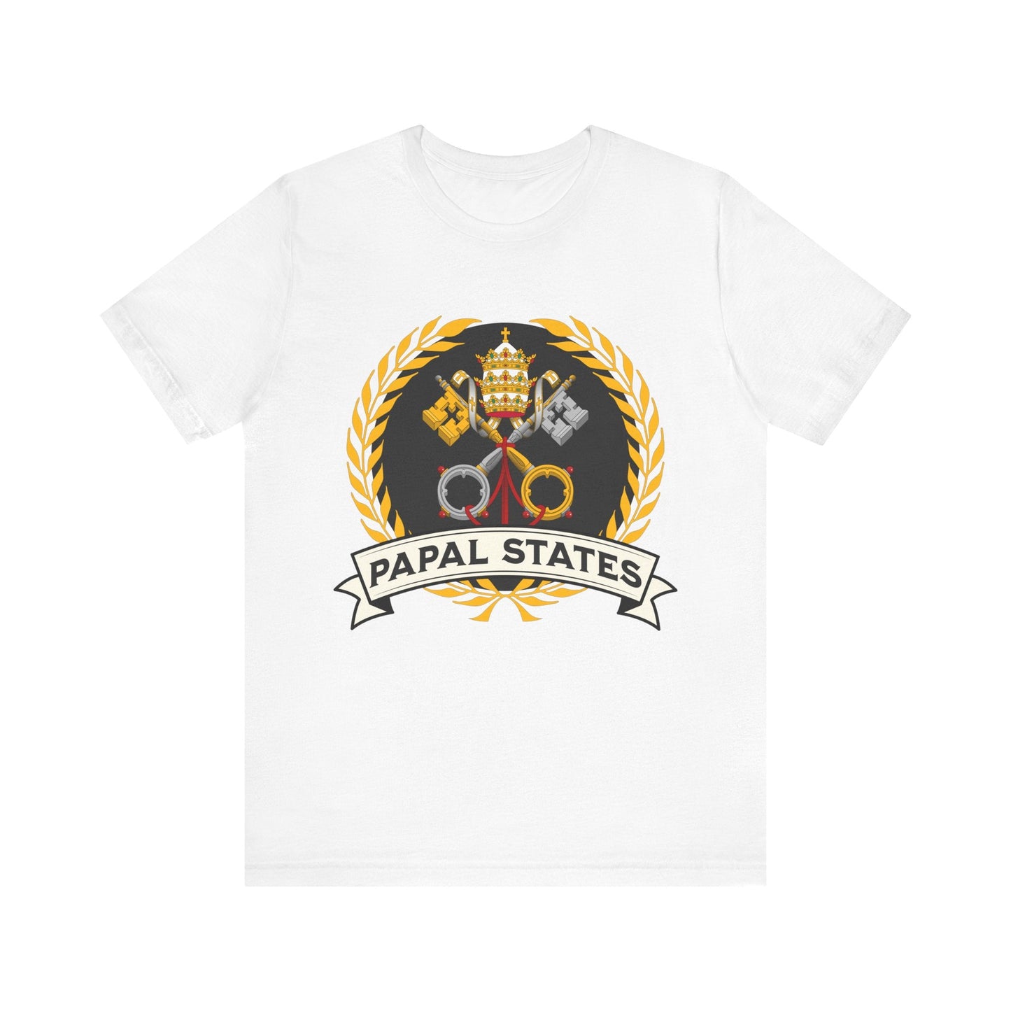 White / S Papal States Heraldry - Papacy Coat of Arms T-Shirt