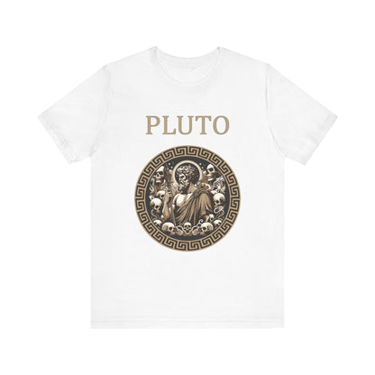 White / S Pluto Roman God of the Dead and Underworld T-Shirt