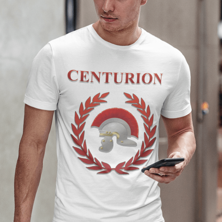 White / S Roman Empire Centurion Helmet T-Shirt