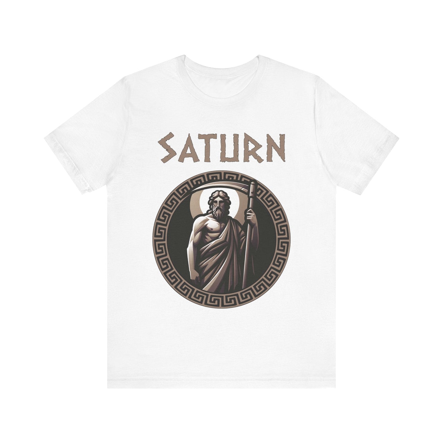 White / S Saturn Ancient Roman God T-Shirt