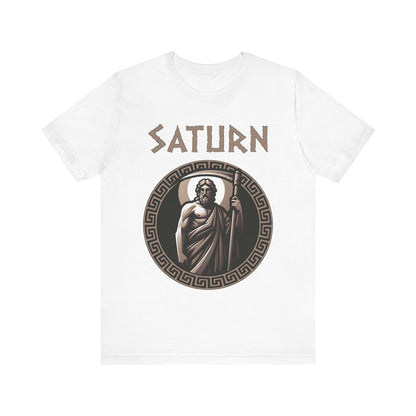 White / S Saturn Ancient Roman God T-Shirt