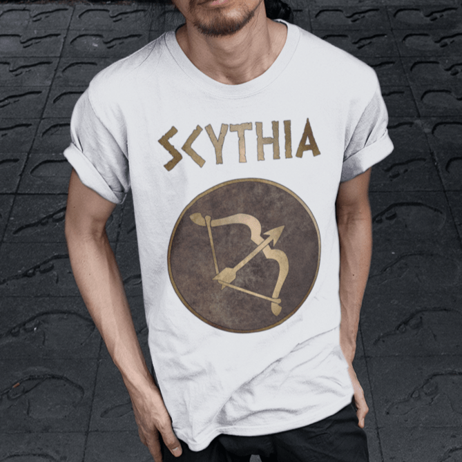 White / S Scythia Ancient Scythian Bow Symbol T-Shirt