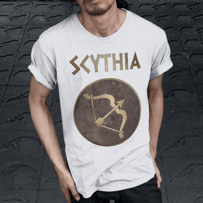 White / S Scythia Ancient Scythian Bow Symbol T-Shirt