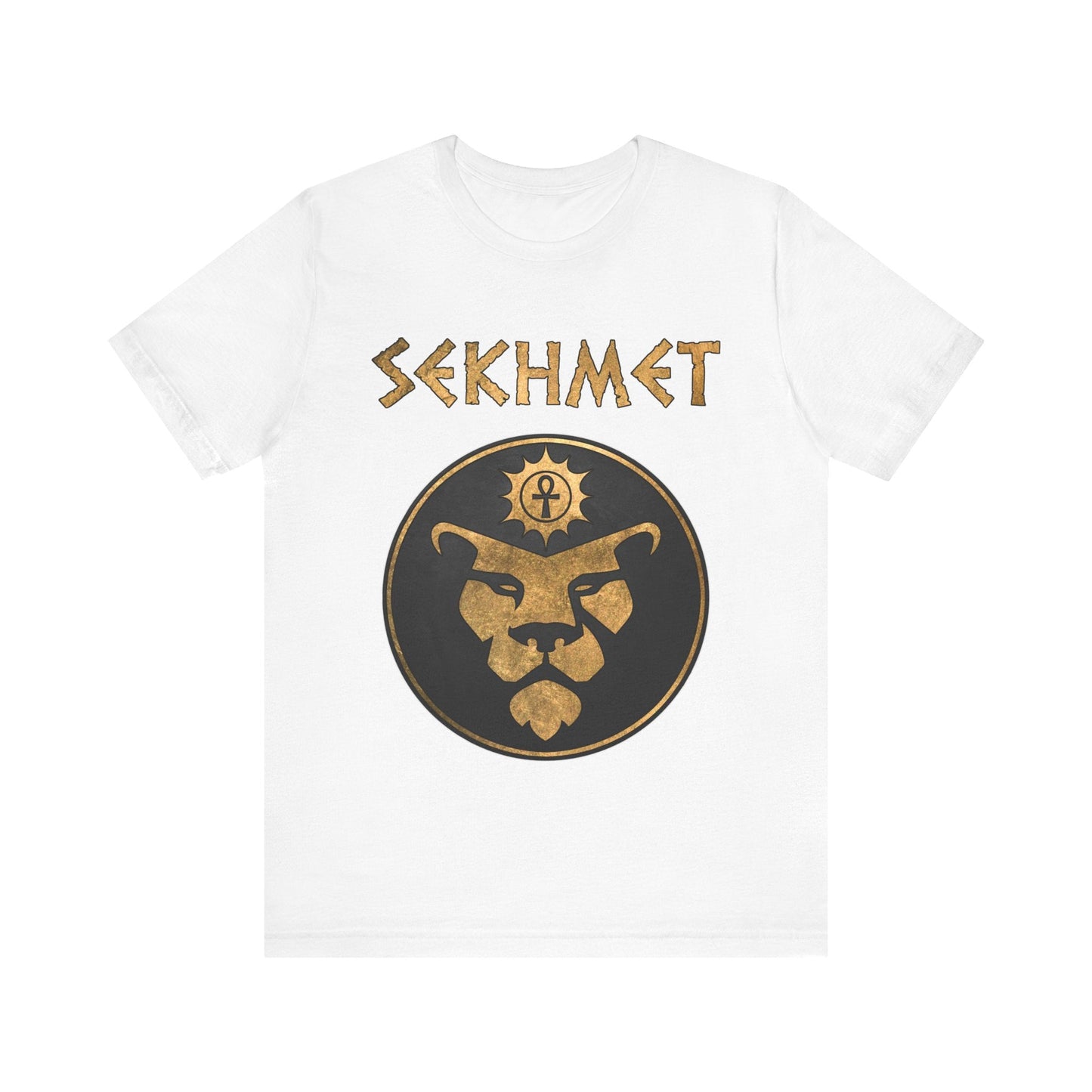 White / S Sekhmet Ancient Egyptian Goddess T-Shirt