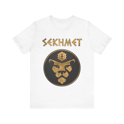 White / S Sekhmet Ancient Egyptian Goddess T-Shirt