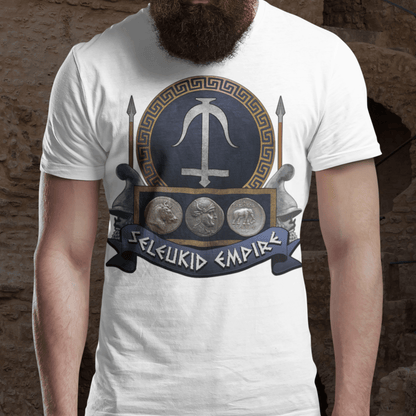 White / S Seleukid Empire Symbol - Seleucus I Nicator - Seleucid Army T-Shirt