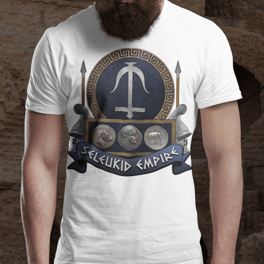 White / S Seleukid Empire Symbol - Seleucus I Nicator - Seleucid Army T-Shirt