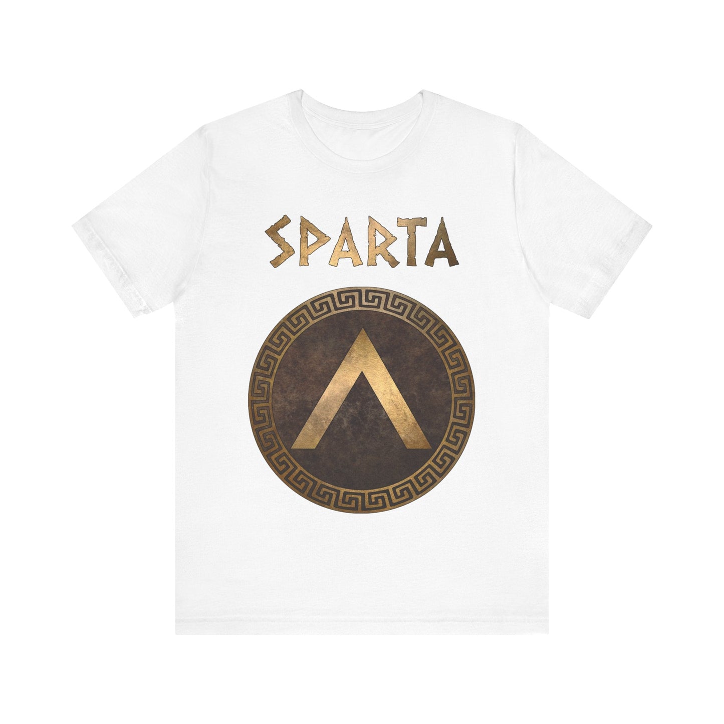 White / S Sparta Ancient Spartan Shield Lambda Symbol T-Shirt