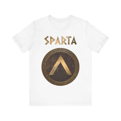 White / S Sparta Ancient Spartan Shield Lambda Symbol T-Shirt