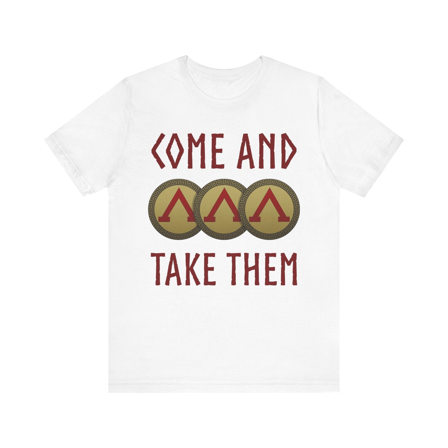 White / S Sparta Molon Labe Come and Take Them Phalanx T-shirt