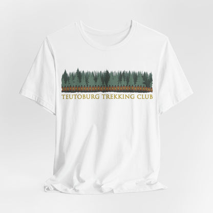 White / S Teutoburg Trekking Club - Funny Roman History T-Shirt