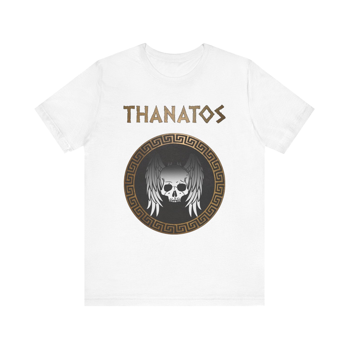 White / S Thanatos Ancient Greek God T-Shirt