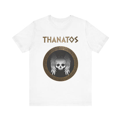 White / S Thanatos Ancient Greek God T-Shirt