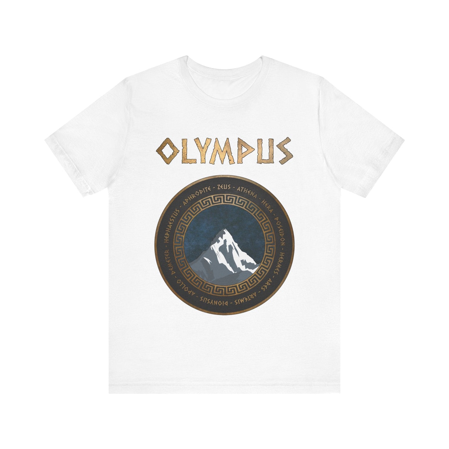White / S The Twelve Olympians Greek Gods and Goddesses - Mount Olympus T-Shirt