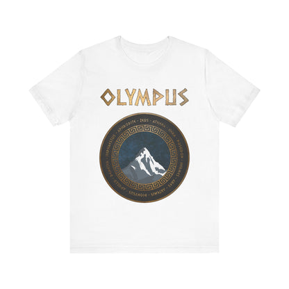 White / S The Twelve Olympians Greek Gods and Goddesses - Mount Olympus T-Shirt