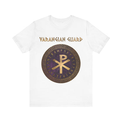 White / S Varangian Guard Byzantine Empire Chi Rho with Runes T-Shirt