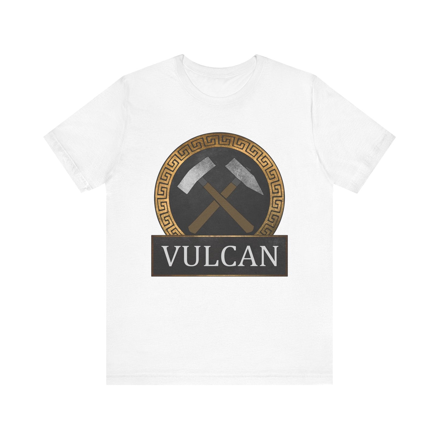 White / S Vulcan Ancient Roman God T-Shirt