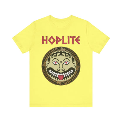 Yellow / S Greek Hoplite Gorgon Shield T-Shirt