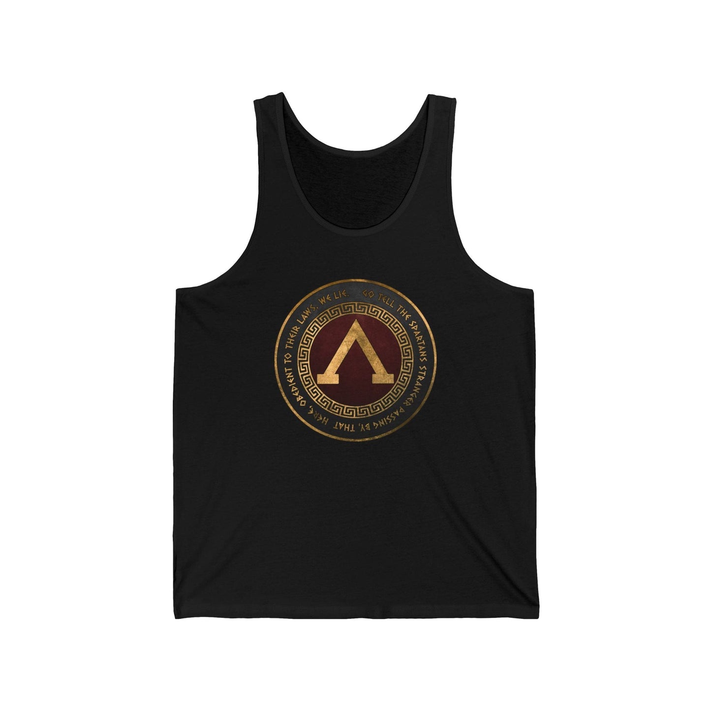 XS / Black Spartan Thermopylae Unisex Jersey Tank