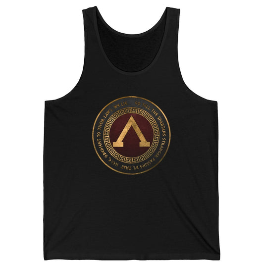 XS / Black Spartan Thermopylae Unisex Jersey Tank