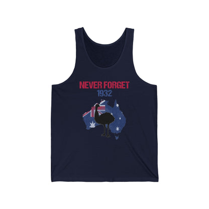 XS / Navy Emu War Never Forget Tank Top