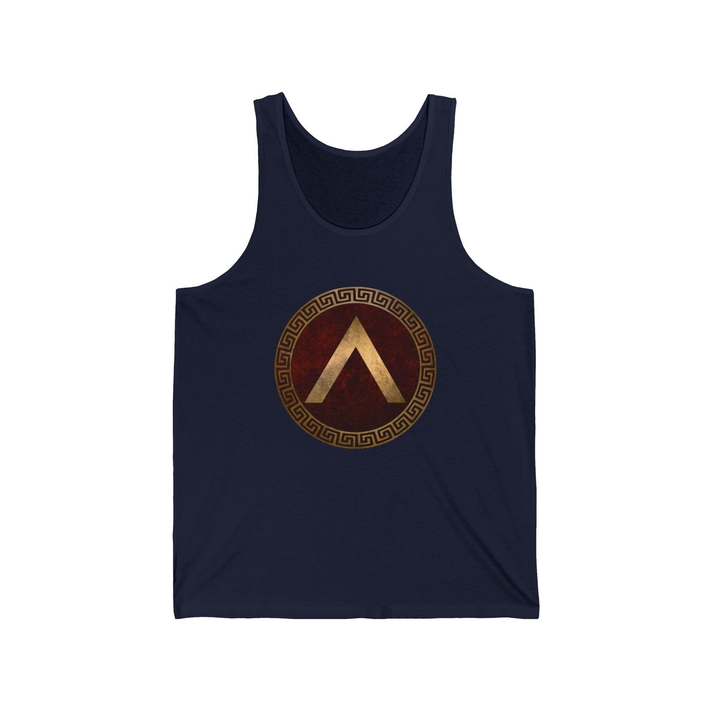 XS / Navy Spartan Shield Tank Top