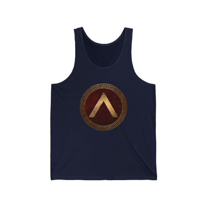 XS / Navy Spartan Shield Tank Top