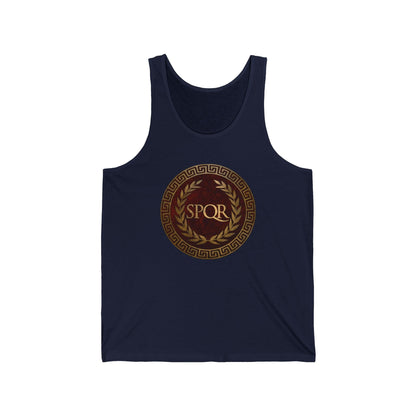 XS / Navy SPQR Symbol of Ancient Rome Tank Top